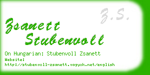 zsanett stubenvoll business card